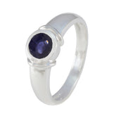 Charlotte Modern Blue Solitaire Ring